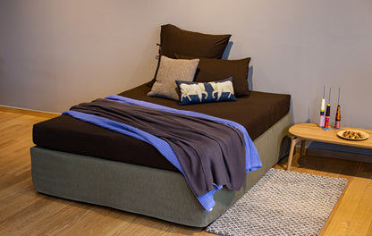 Menelaos Grey Grid-vloerkleed